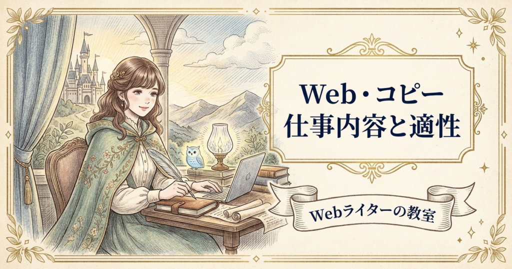 Webライターとコピーライターの違いは？仕事内容と向いている人の解説イメージ