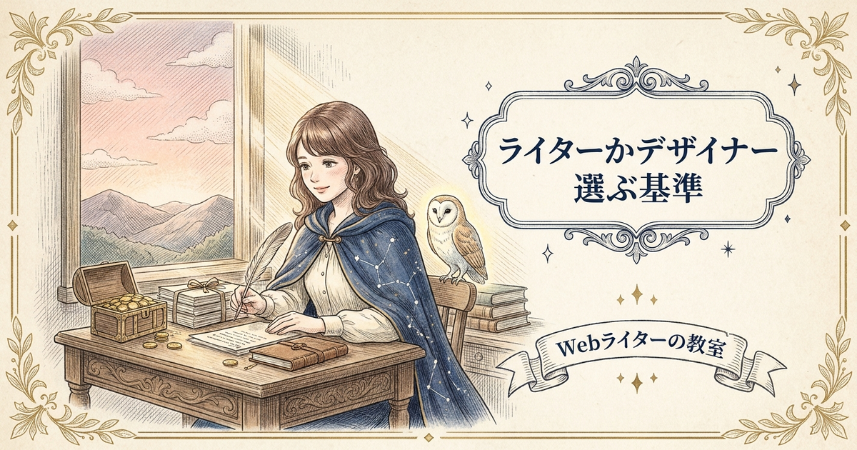 WebライターとWebデザイナーの違いは?副業で選ぶならどっちの解説イメージ