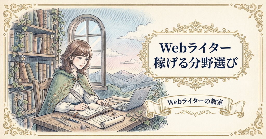 Webライターの専門分野の選び方は？稼げるジャンルと避けたいジャンルの解説イメージ
