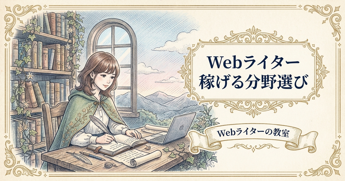 Webライターの専門分野の選び方は？稼げるジャンルと避けたいジャンルの解説イメージ