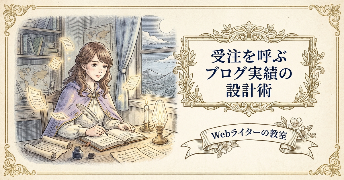 Webライターがブログで実績を作る方法は？受注につながる記事例の解説イメージ