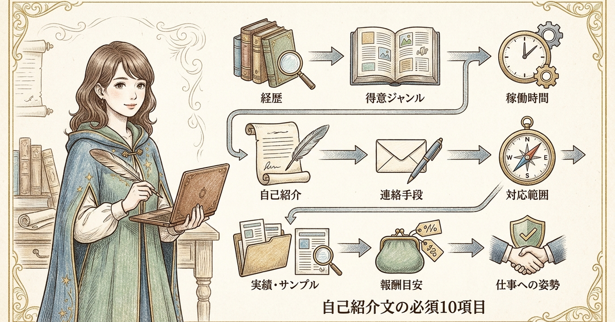 Webライターの自己紹介文に最低限入れておくべき10項目を整理しておく