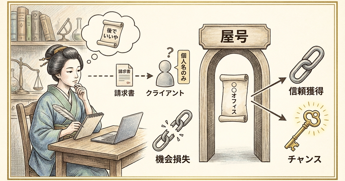 屋号がないことで、あなたは今このチャンスを逃している
