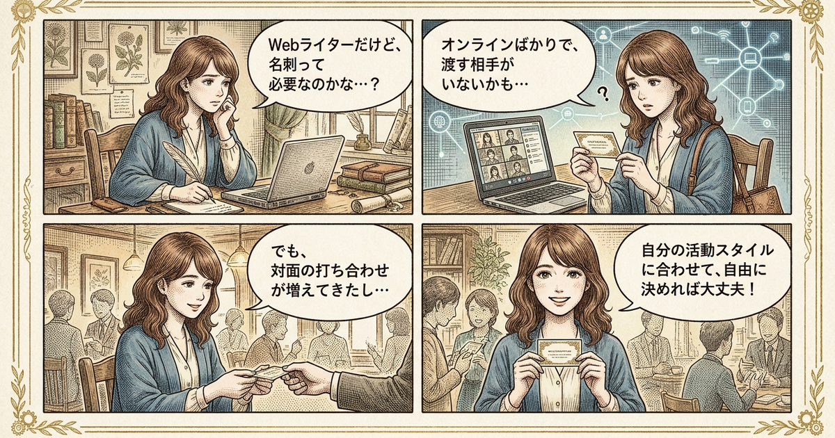 まとめ:Webライターの名刺、結局は自分の働き方次第