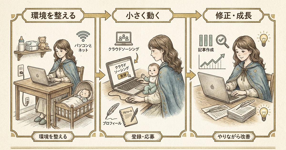 Webライター主婦の始め方は環境を整えてから小さく動く