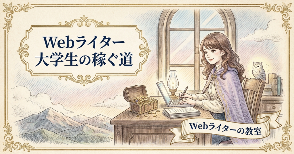 Webライター大学生の始め方は？バイト代わりに稼ぐ方法と注意点の解説イメージ