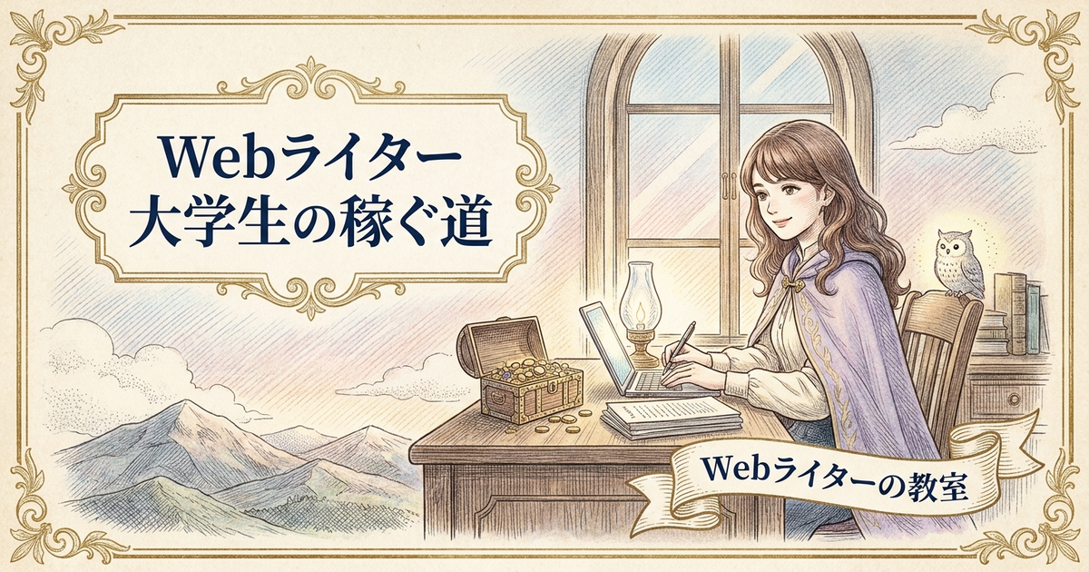 Webライター大学生の始め方は？バイト代わりに稼ぐ方法と注意点の解説イメージ