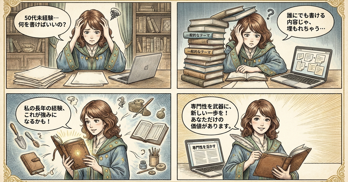 まとめ：50代未経験からWebライターを始めるなら、専門性を武器にする