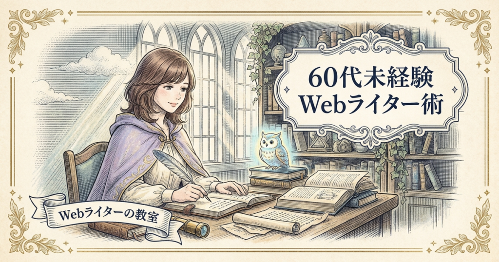 Webライター60代未経験の始め方は？在宅で無理なく続ける方法の解説イメージ