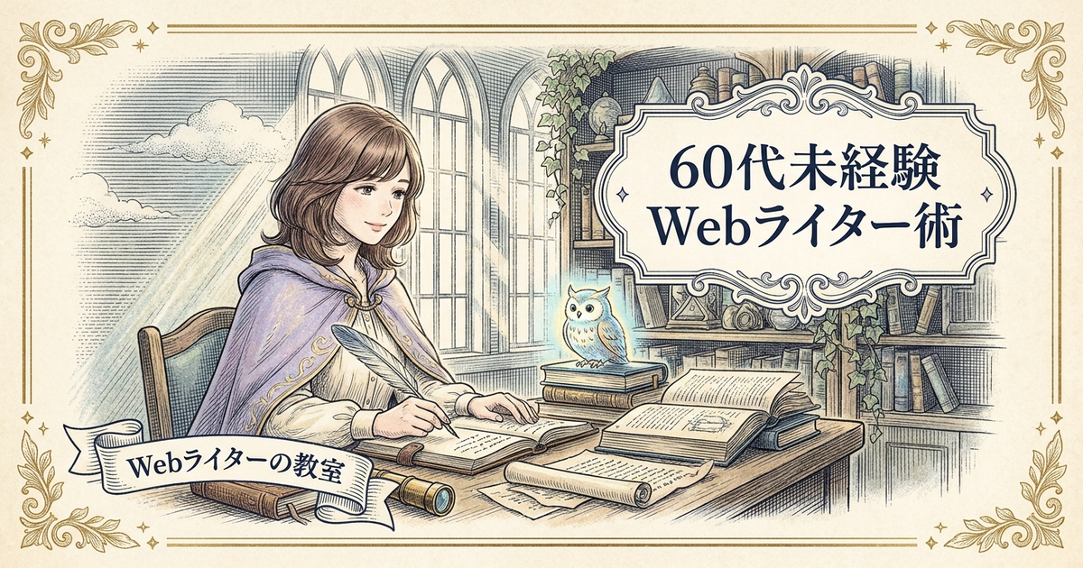 Webライター60代未経験の始め方は？在宅で無理なく続ける方法の解説イメージ