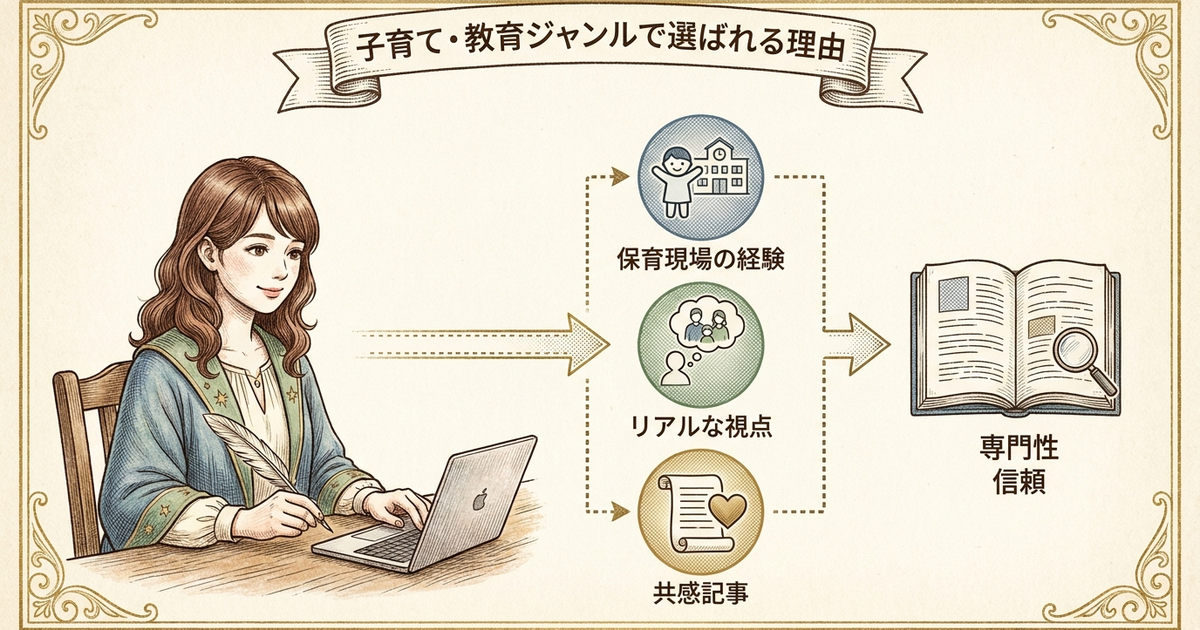 保育士Webライターが子育て・教育ジャンルで選ばれている理由