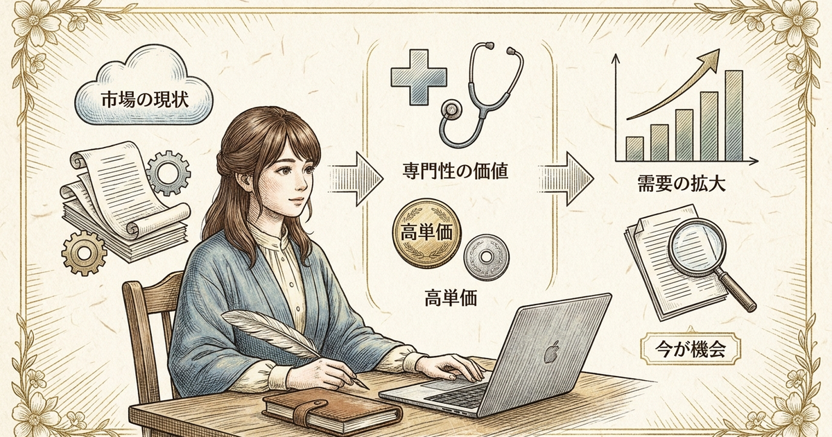 医療Webライターを今始めるべき理由が、クラウドソーシング市場に現れている