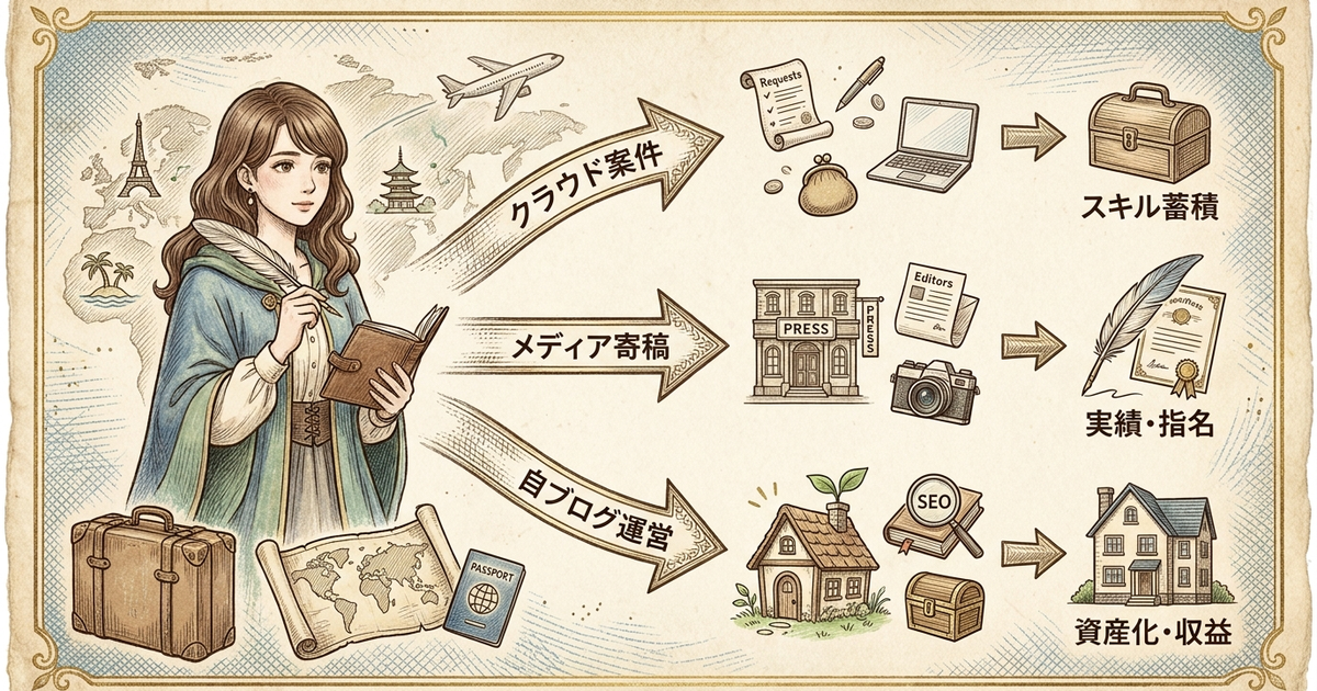 旅行体験をお金に変える：旅行Webライターの始め方の選び方がキャリアを左右する