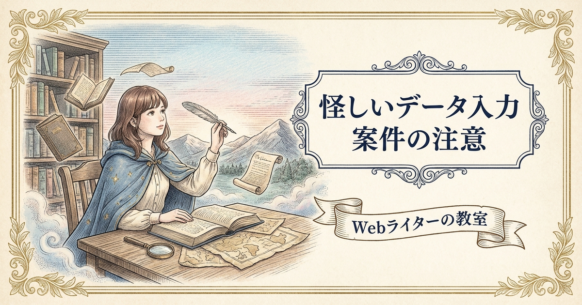 クラウドワークスのデータ入力は怪しい？口コミと注意点の解説イメージ
