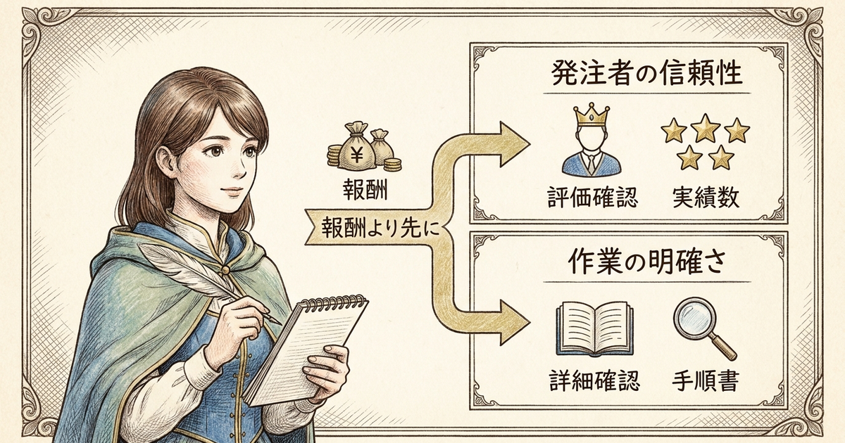 単価が安すぎる案件を避けるために報酬より先に確認すべき項目