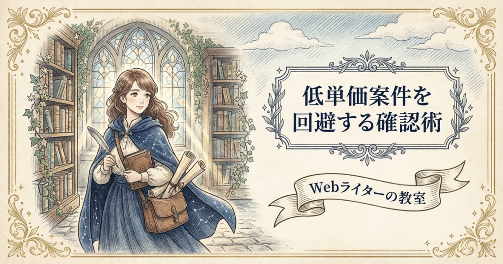 クラウドワークスで単価が安すぎる案件を避ける方法の解説イメージ
