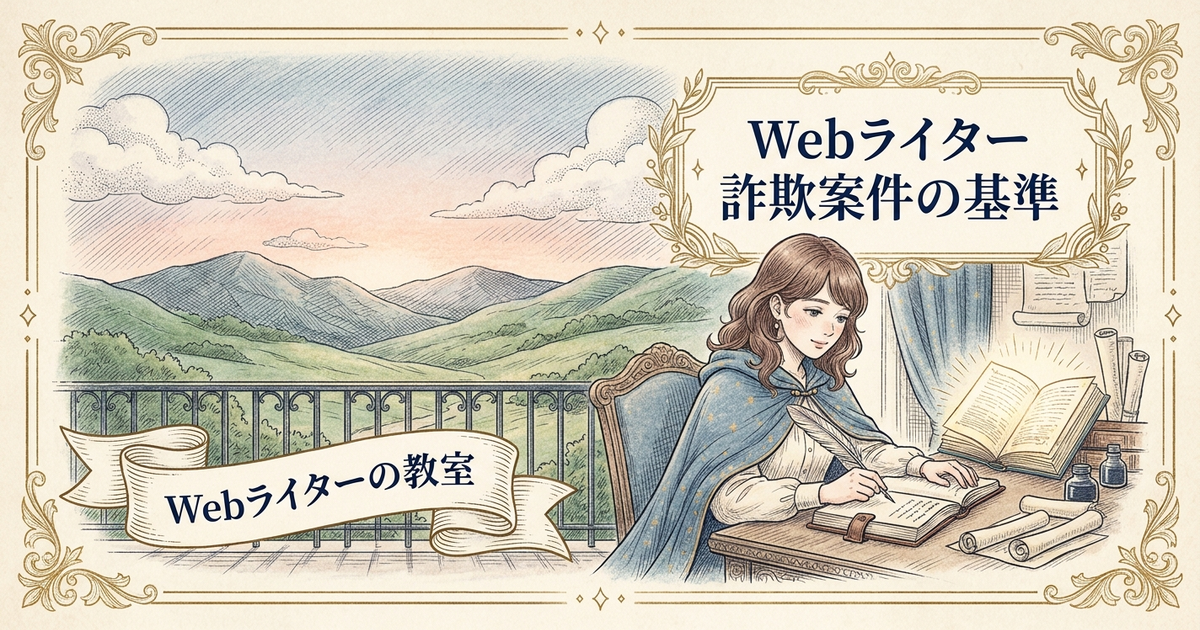 Webライターの詐欺案件の見分け方は？怪しい募集の特徴の解説イメージ