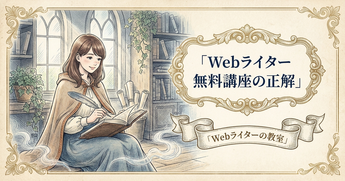 Webライター無料講座は怪しい？安全な講座の見分け方の解説イメージ