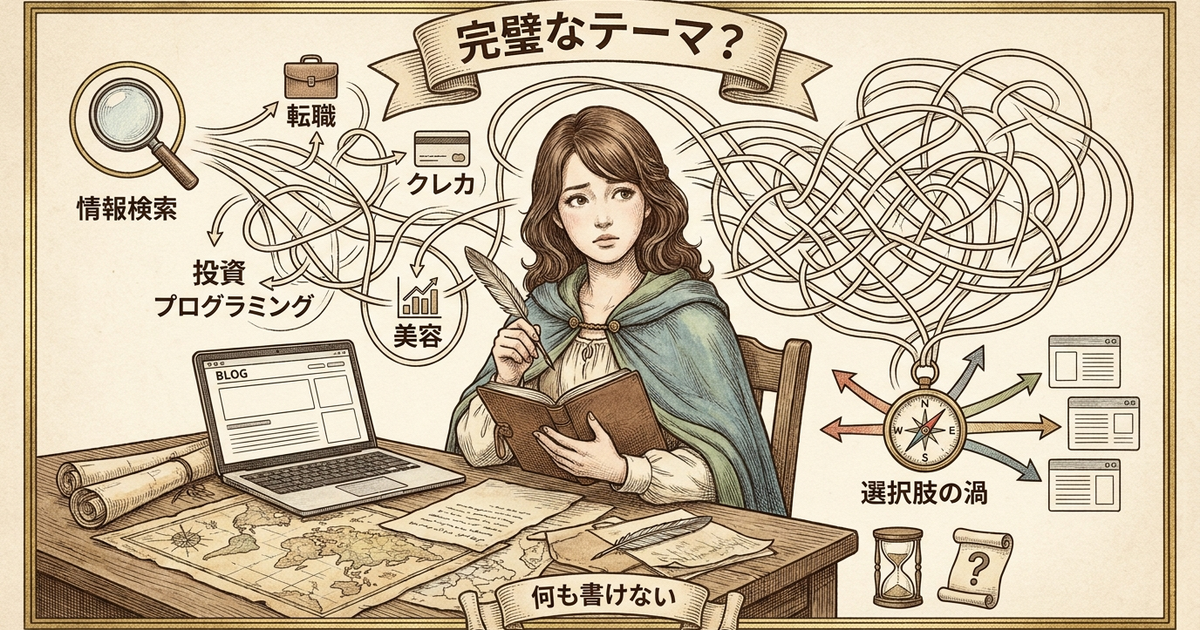 ブログ副業で何を書くか迷う初心者がテーマを選びきれない本当の原因
