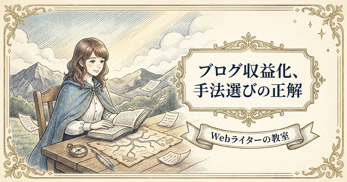 ブログ収益化のやり方は？広告・アフィリエイト・noteを比較の解説イメージ