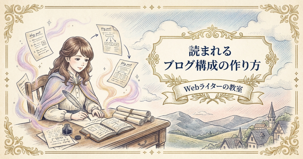 ブログ記事の書き方は？初心者でも読まれる構成テンプレートの解説イメージ