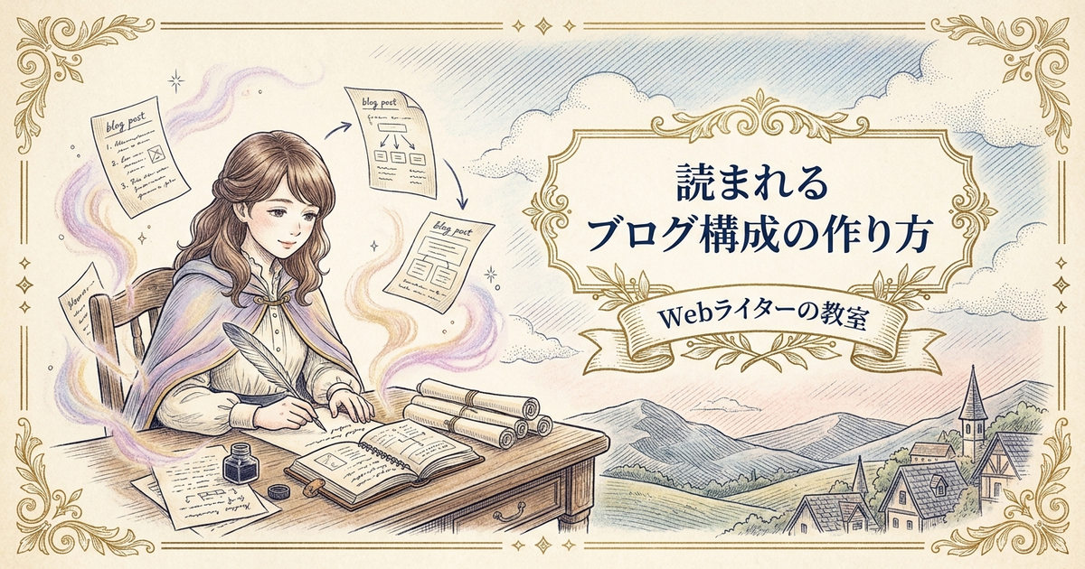 ブログ記事の書き方は？初心者でも読まれる構成テンプレートの解説イメージ