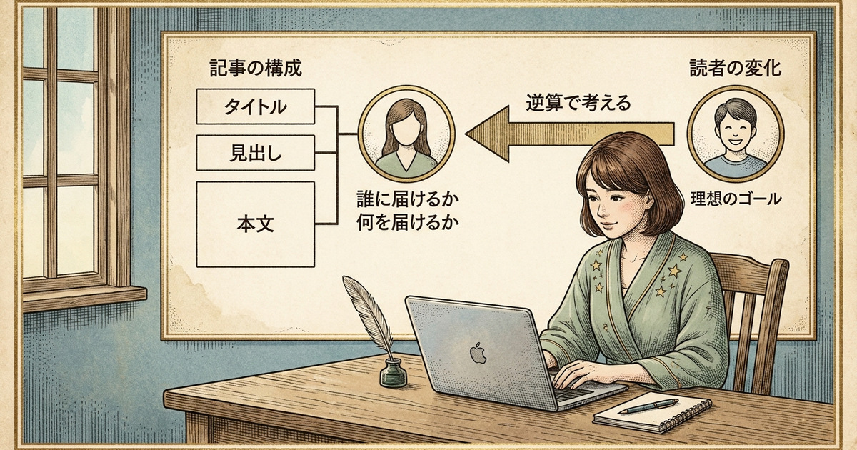noteブログの書き方は「誰に何を届けるか」から逆算して組み立てる