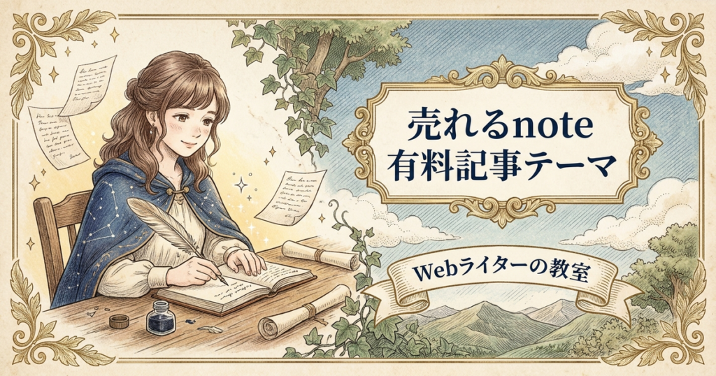 note有料記事の書き方は？売れるテーマと構成のコツの解説イメージ