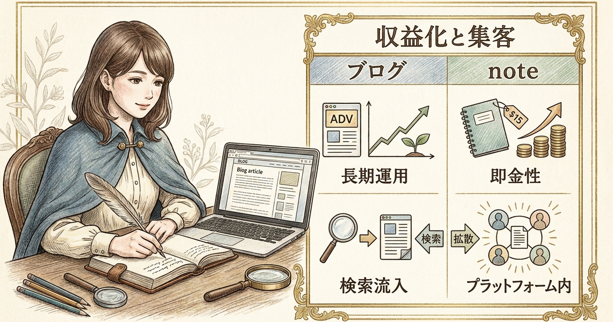 収益化と集客の違いを一覧表で整理する