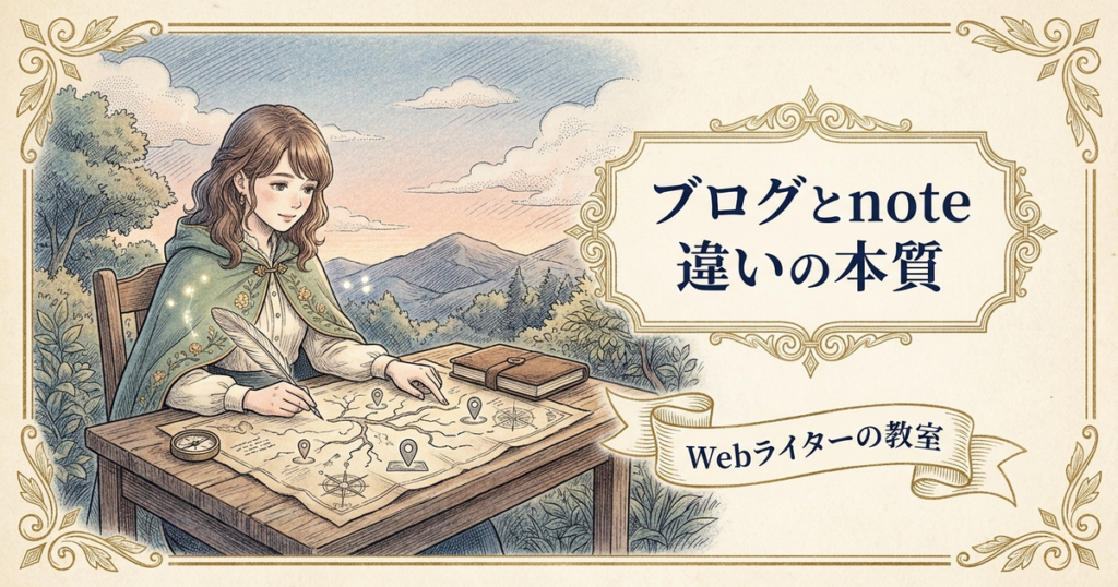 ブログとnoteの違いは？収益化・集客・運営方法を比較の解説イメージ