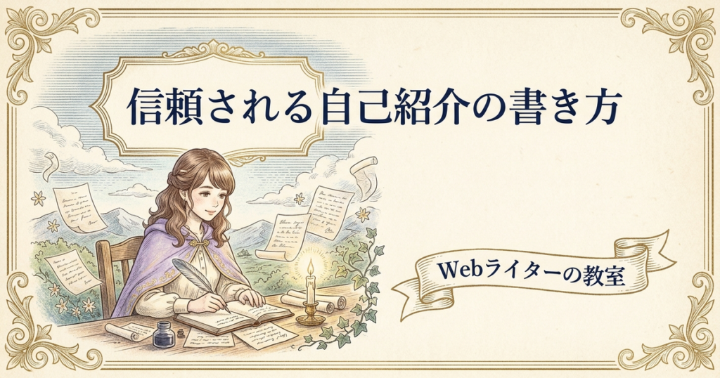 ブログプロフィールの書き方は？信頼される自己紹介例の解説イメージ