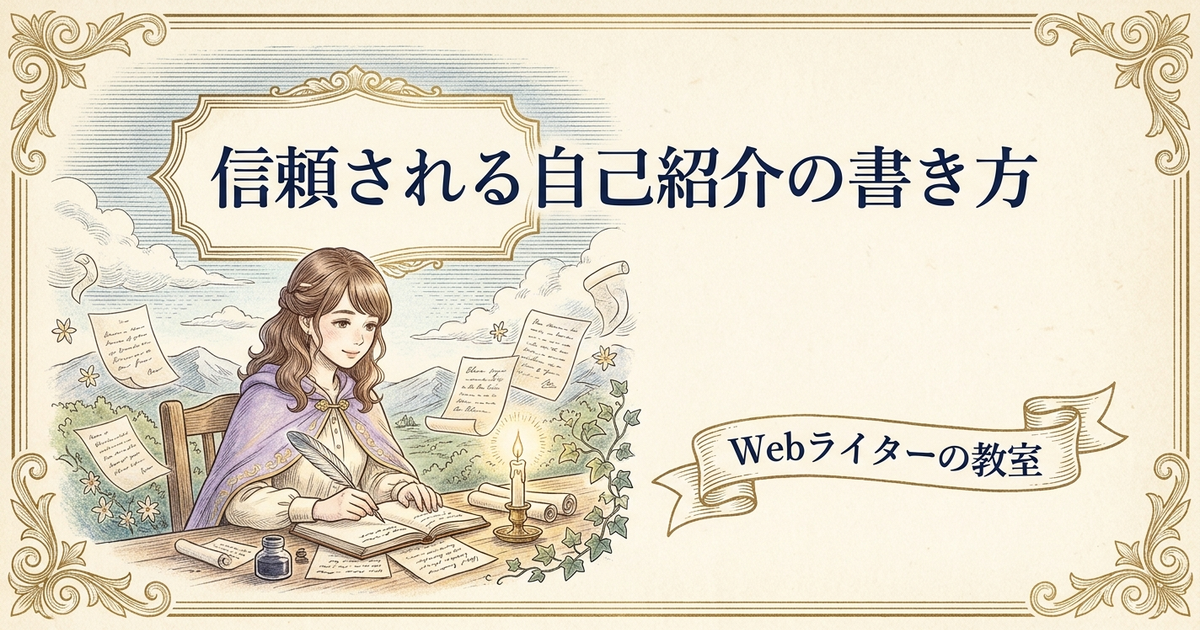 ブログプロフィールの書き方は?信頼される自己紹介例の解説イメージ