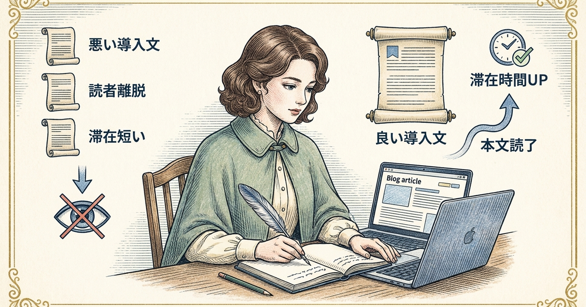 導入文を見直すだけで読者の滞在時間はこれだけ変わる