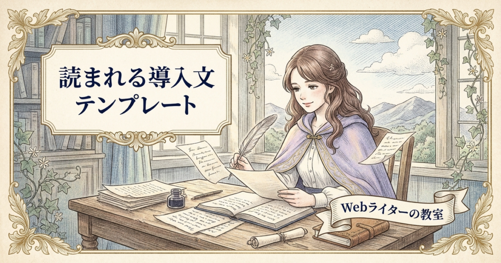 ブログ導入文の書き方は？読者を引き込むリード文テンプレートの解説イメージ