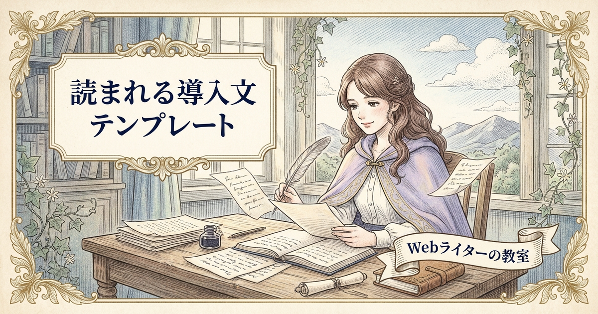 ブログ導入文の書き方は?読者を引き込むリード文テンプレートの解説イメージ
