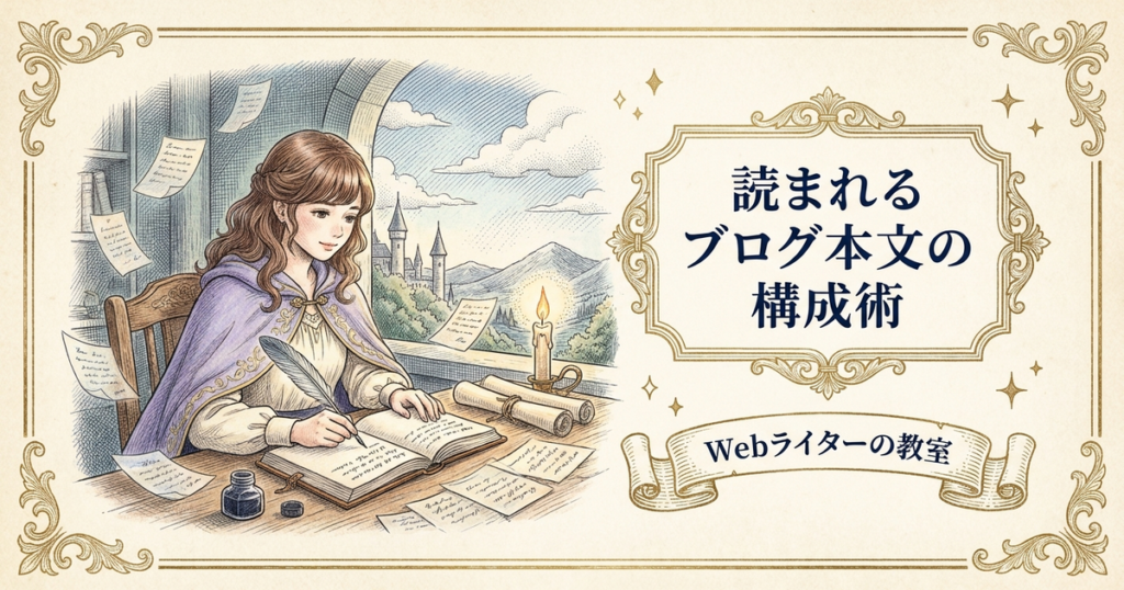 ブログ本文の書き方は？読みやすい文章構成のコツの解説イメージ