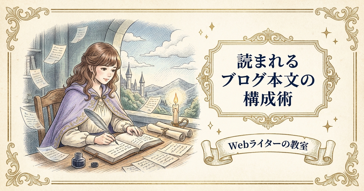 ブログ本文の書き方は？読みやすい文章構成のコツの解説イメージ