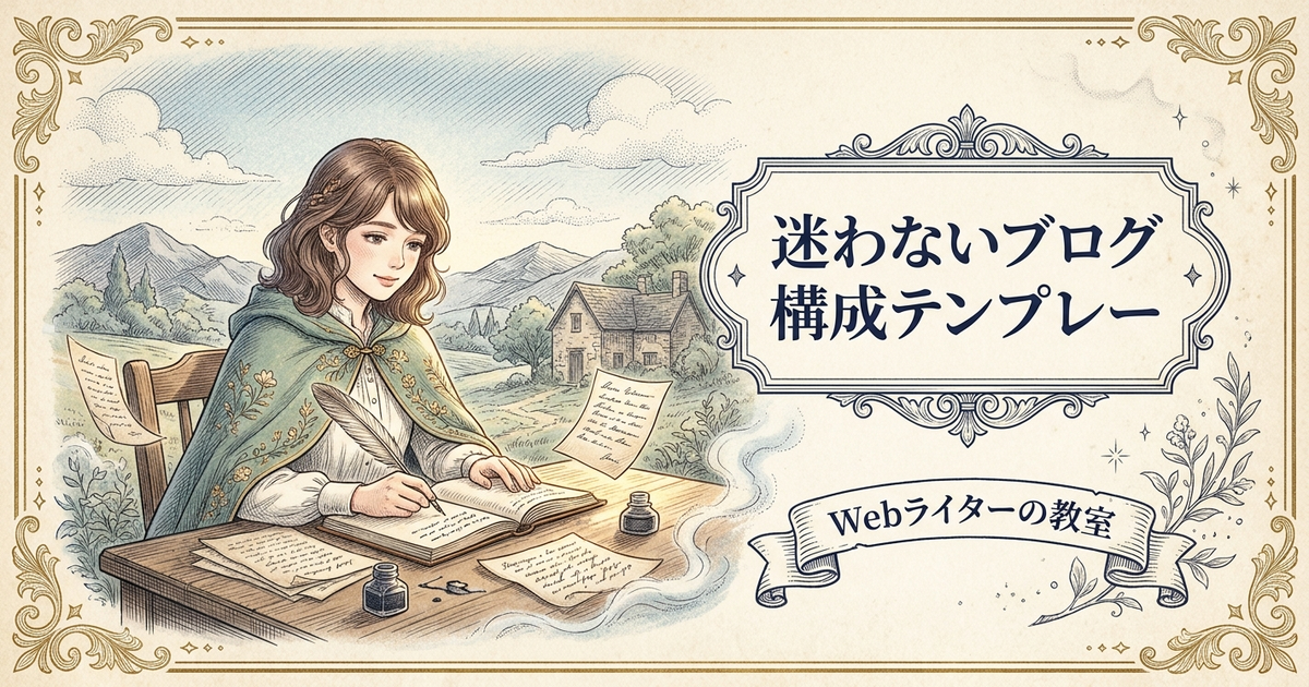 ブログ構成テンプレートは？初心者でも迷わない記事設計の解説イメージ