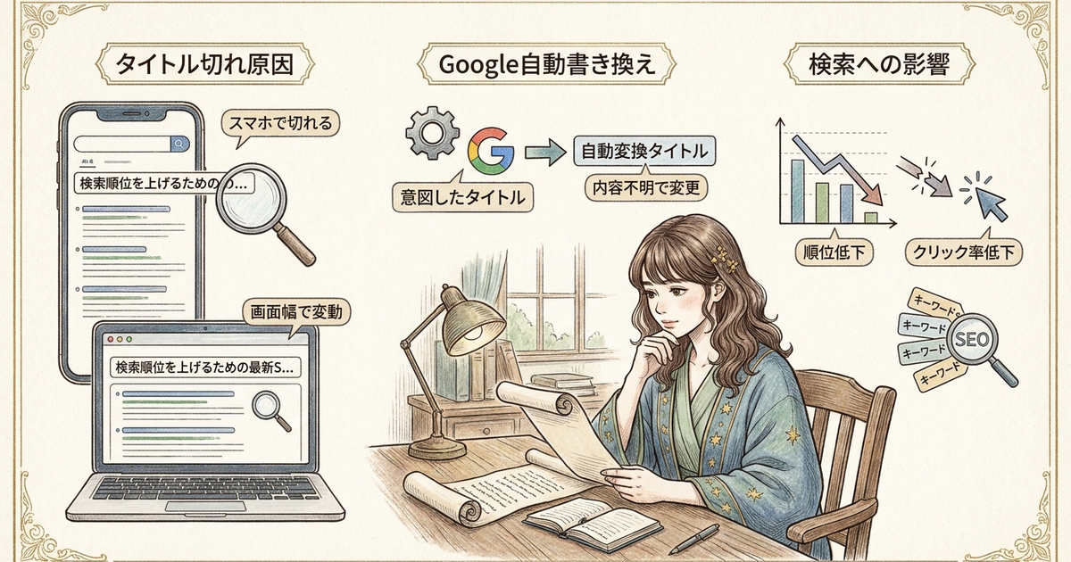 タイトル切れが起きる原因と検索順位への影響を知っておく