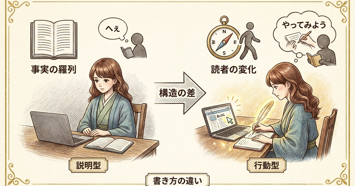 「ただの説明」になる体験談と、読者が行動したくなる体験談の違いとは