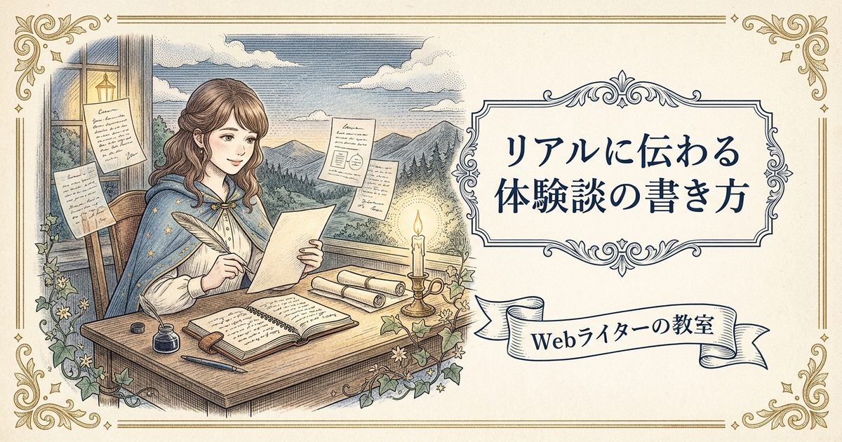 ブログ体験談の書き方は？リアルな経験を記事にする方法の解説イメージ