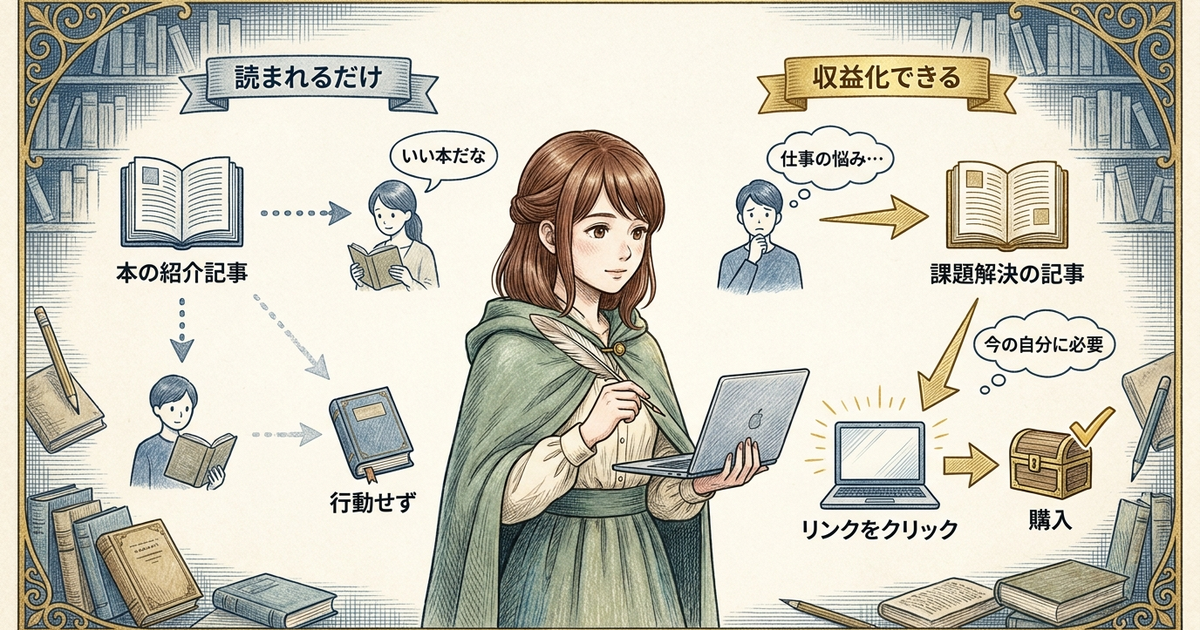 収益化できる書評と、読まれるだけの書評の決定的な違い