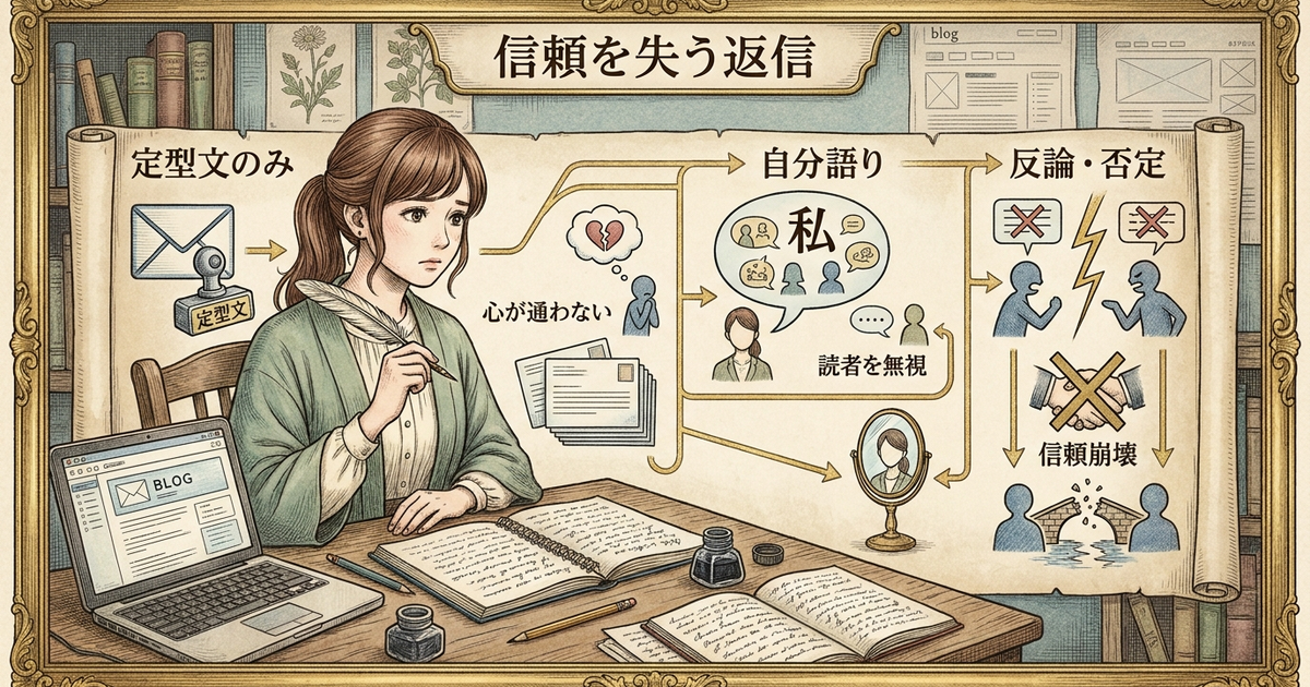 ブログコメント返信の書き方で信頼を失う典型的な3つのパターン
